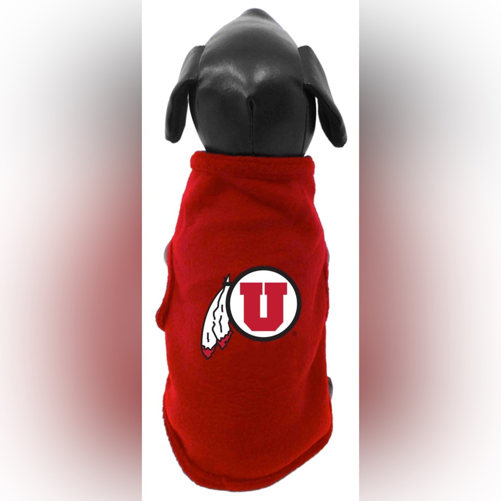 NWT [All Star Dogs] Utah Utes NCAA Fandom Red Fleece Small Dog Sweater Sz XXS